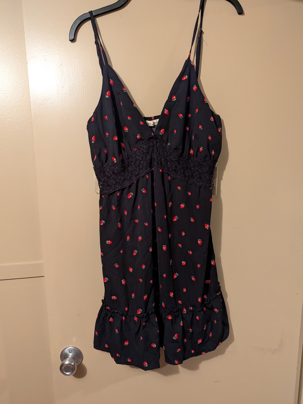 Liberty Love Black Strawberry-Print Dress